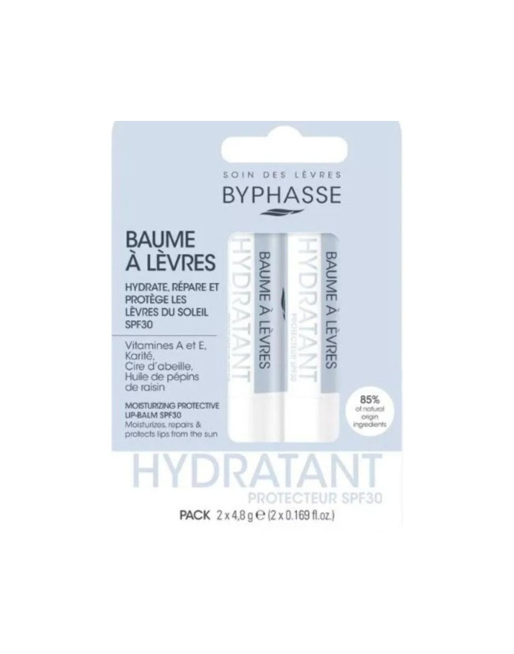 SAMY BYPHASSE PACK BAUME A LEVRES HYDRATANT PROTECTEUR LABIOS SPF30
