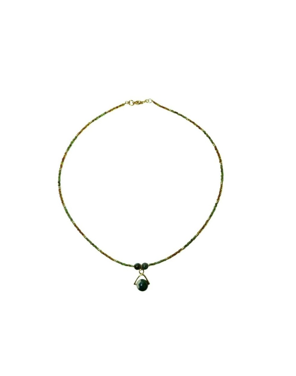 Collar Mostacilla Dije Agata India