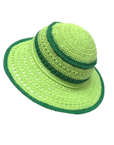 SOMBRERO VERDE CON ALA RIGIDA