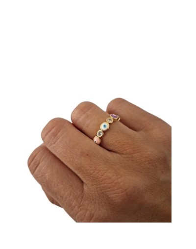 Set Cadena y Anillo – Protección con Ojo Turco