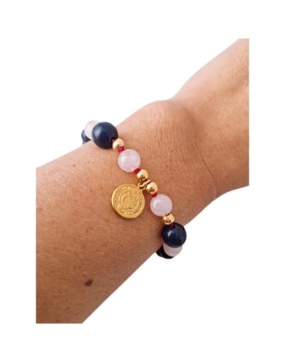 Pulsera medalla San Benito – Protección Amor y Sabiduría