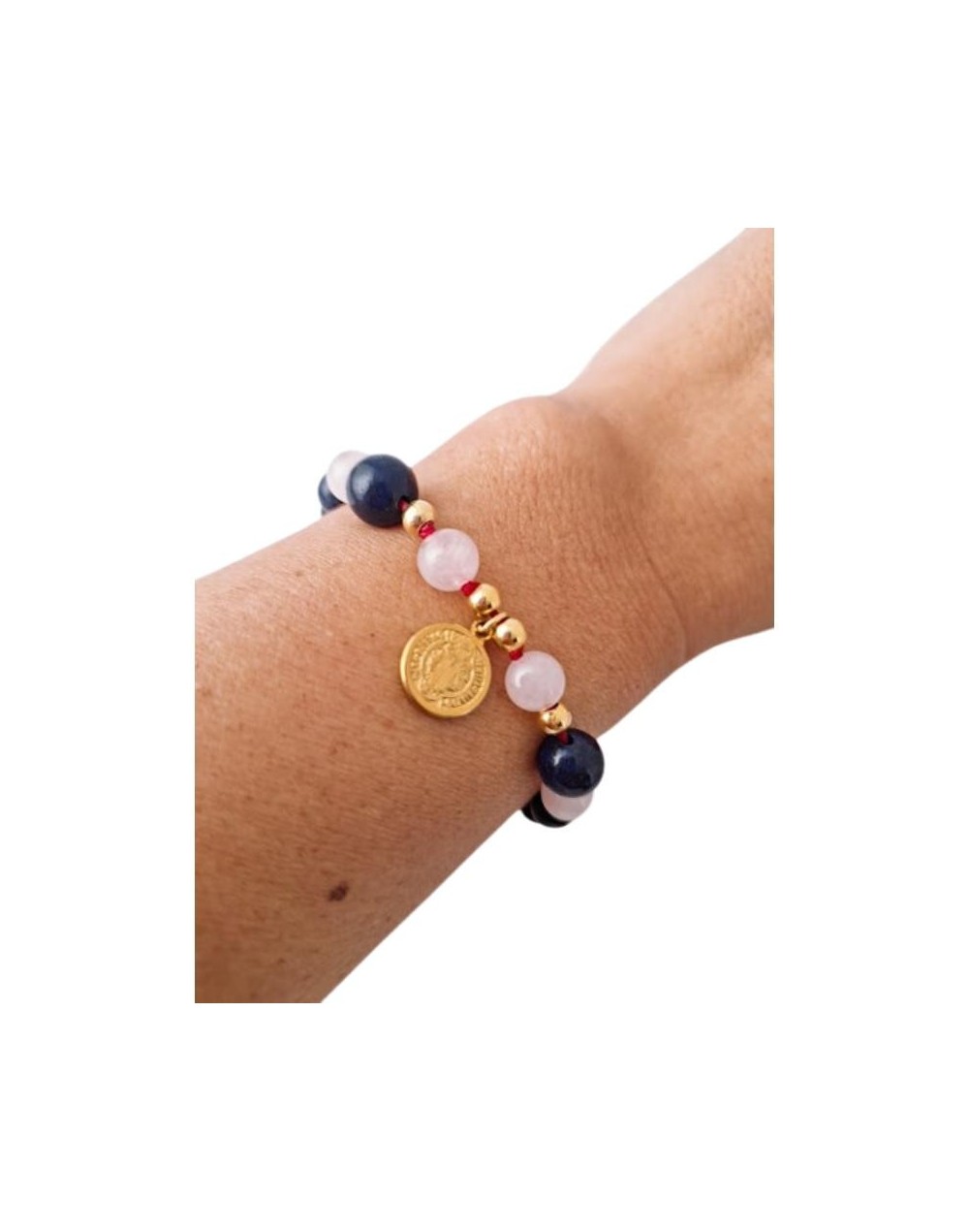 Pulsera medalla San Benito – Protección Amor y Sabiduría
