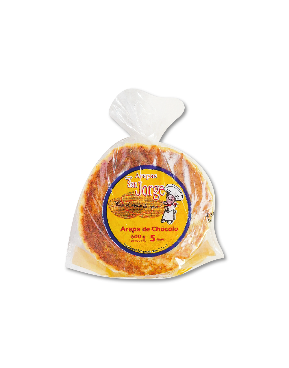 Arepa de Chocolo Artesanal por 5 Unds | Arepas San Jorge