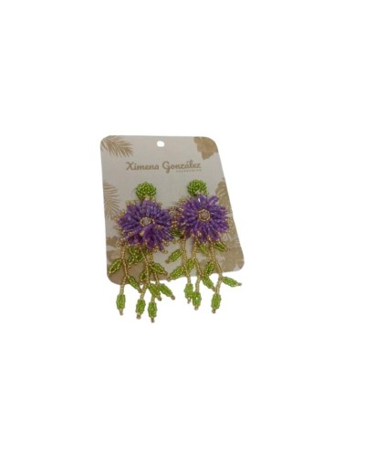 Arete Flor Medusa Bordado