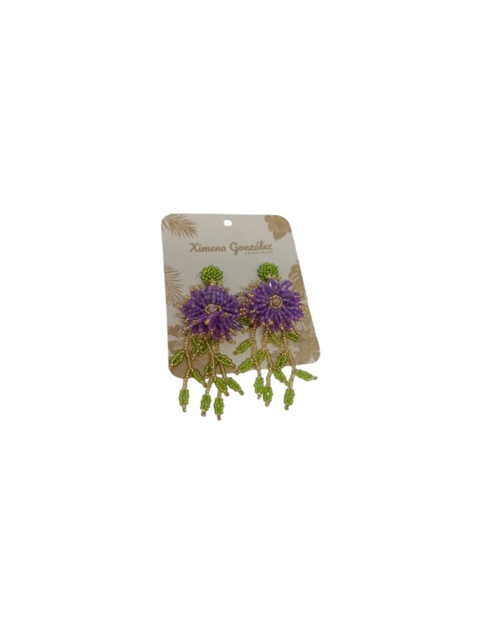 Arete Flor Medusa Bordado