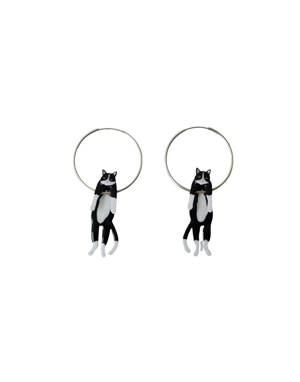 Candonga en plata 950 inspirada en gatos traviesos – Tierra de Conejos Accesorios