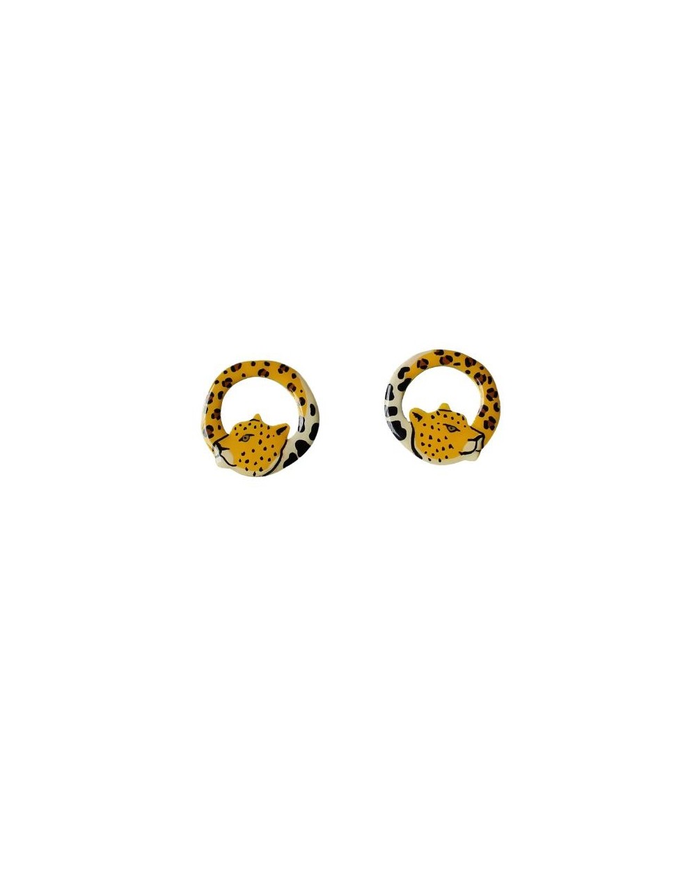 Aretes en plata ley 950 inspirada en el jaguar - Tierra de Conejos Accesorios