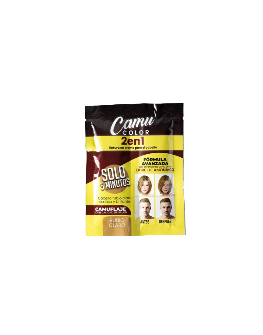 Tinte Camu color 2 en 1  Tono Rubio claro