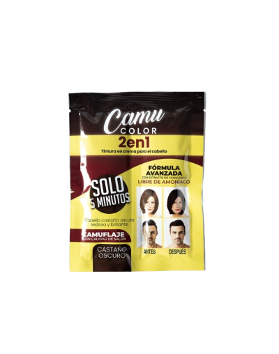 Tinte Camu color 2 en 1  Tono castaño oscuro 