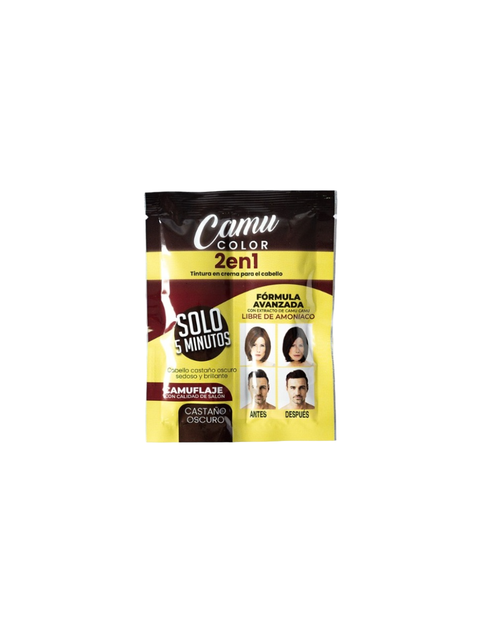Tinte Camu color 2 en 1  Tono castaño oscuro 