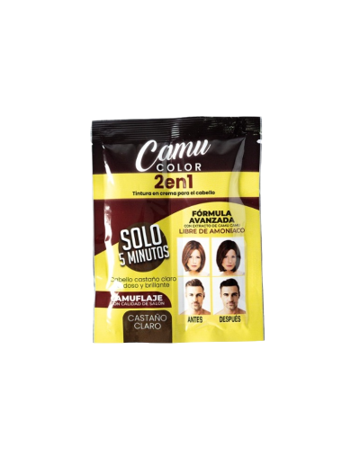 Tinte Camu color 2 en 1  Tono castaño claro