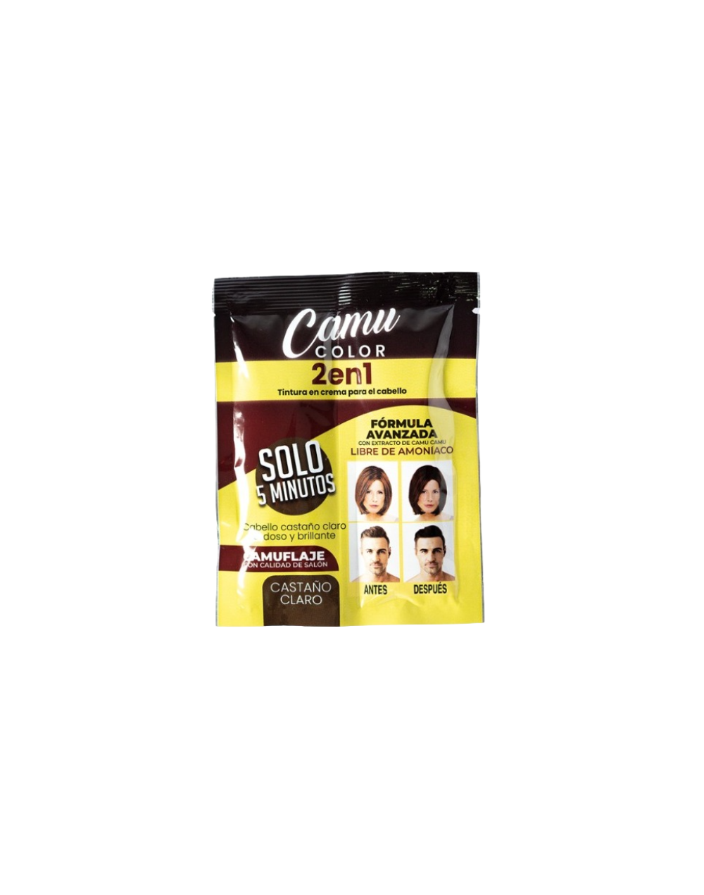Tinte Camu color 2 en 1  Tono castaño claro