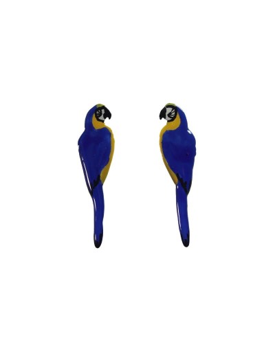 Aretes de Guacamayo azul