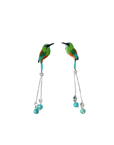 Aretes de Momoto cejiazul