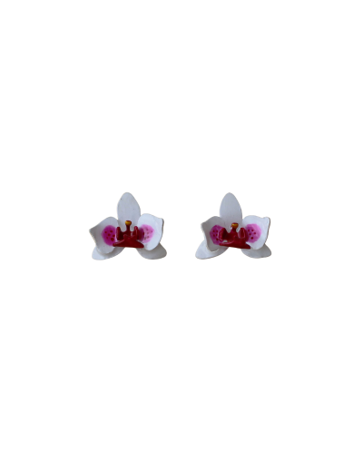 Aretes en plata 950 inspirados en la orquídea – Tierra de Conejos Accesorios
