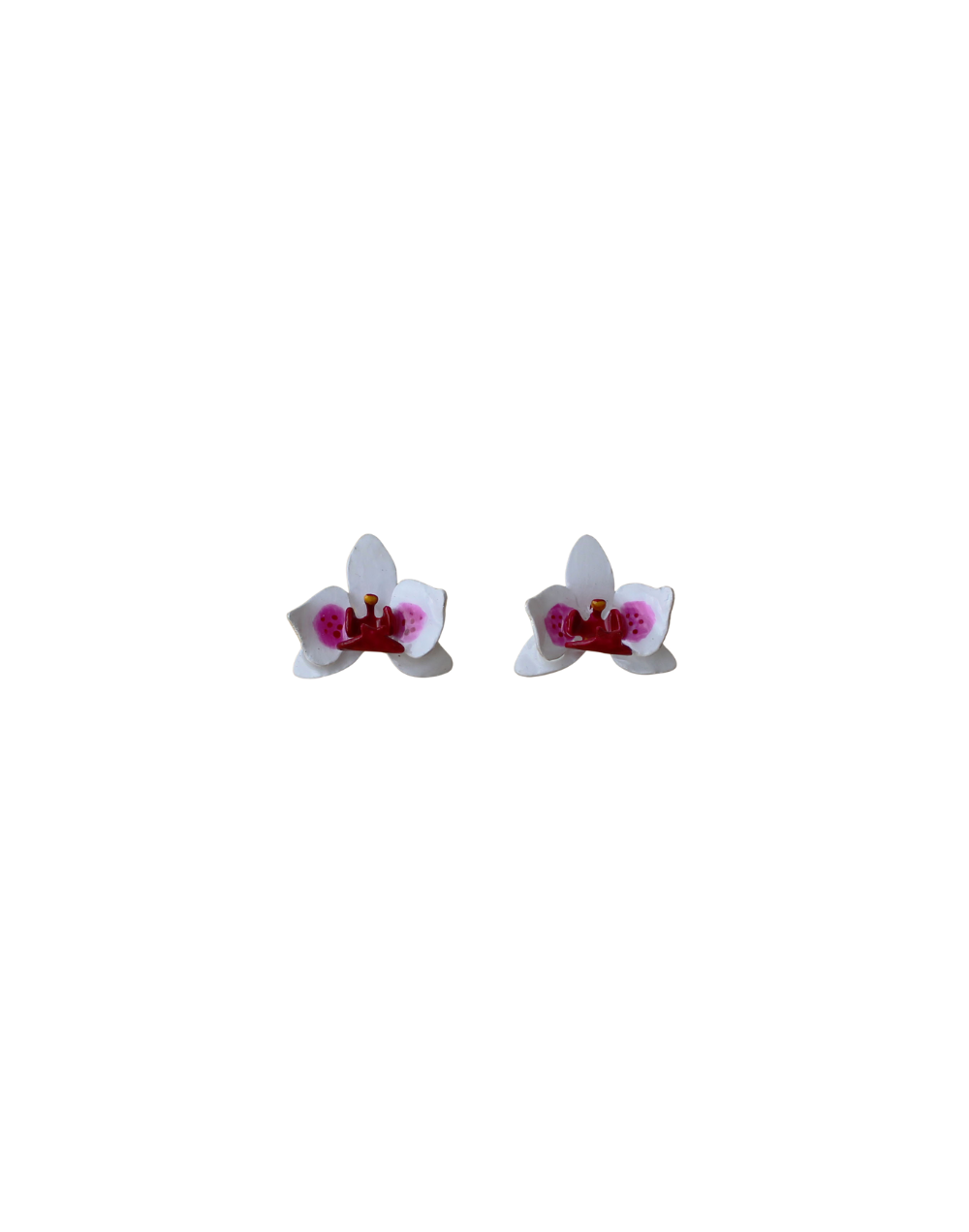 Aretes en plata 950 inspirados en la orquídea – Tierra de Conejos Accesorios