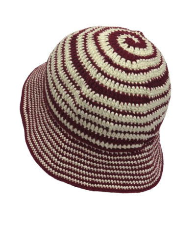 SOMBRERO ENCOCADO VINO TINTO Y CRUDO