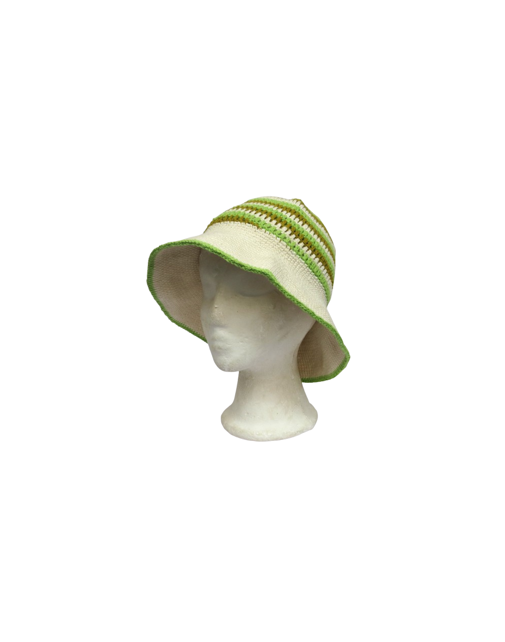SOMBRERO ENCOCADO VERDE, TABACO Y CRUDO