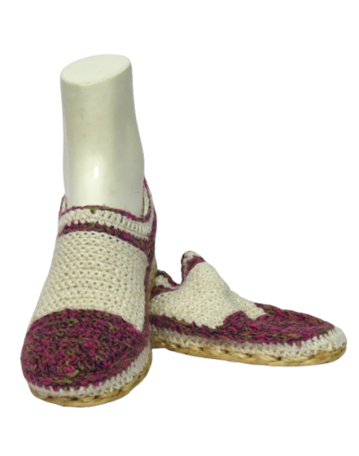 PANTUFLAS VINO TINTO Y CRUDO