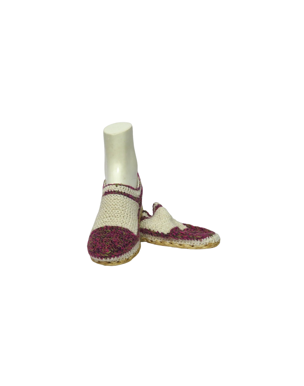 PANTUFLAS VINO TINTO Y CRUDO