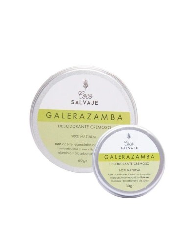 Desodorante Cremoso Cítrico Herbal Galerazamba -Coco Salvaje