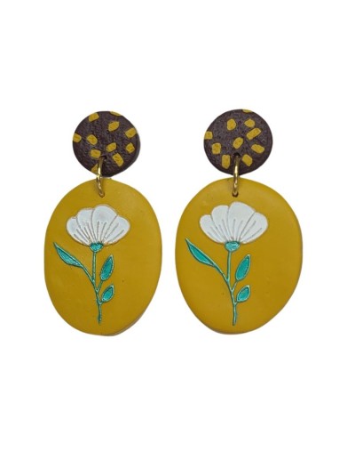 Aretes Tulipán romántico moteado
