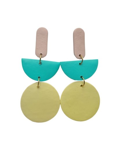 Aretes Geométrico pastel