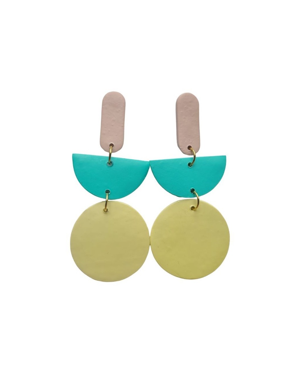 Aretes Geométrico pastel