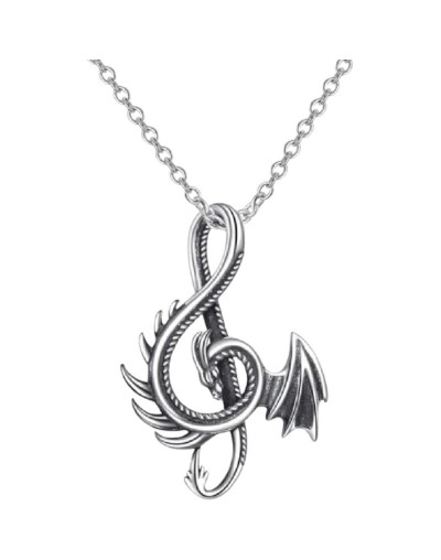 Dragones Dije Collar Music Dragon