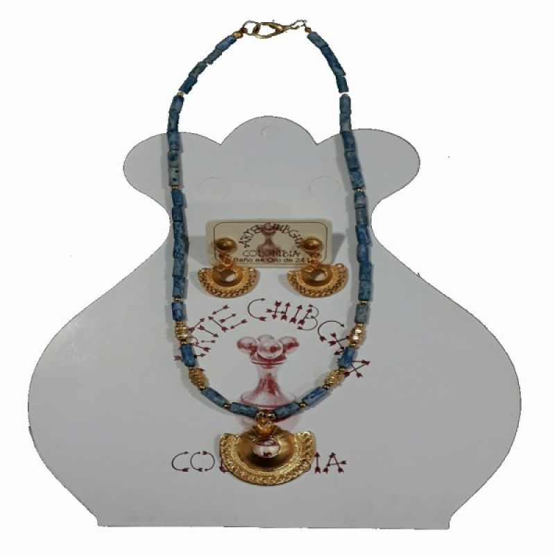 Set collar y aretes necklace and earring set Orejera Cultura TaironaSinú Native earring TaironaSinu culture