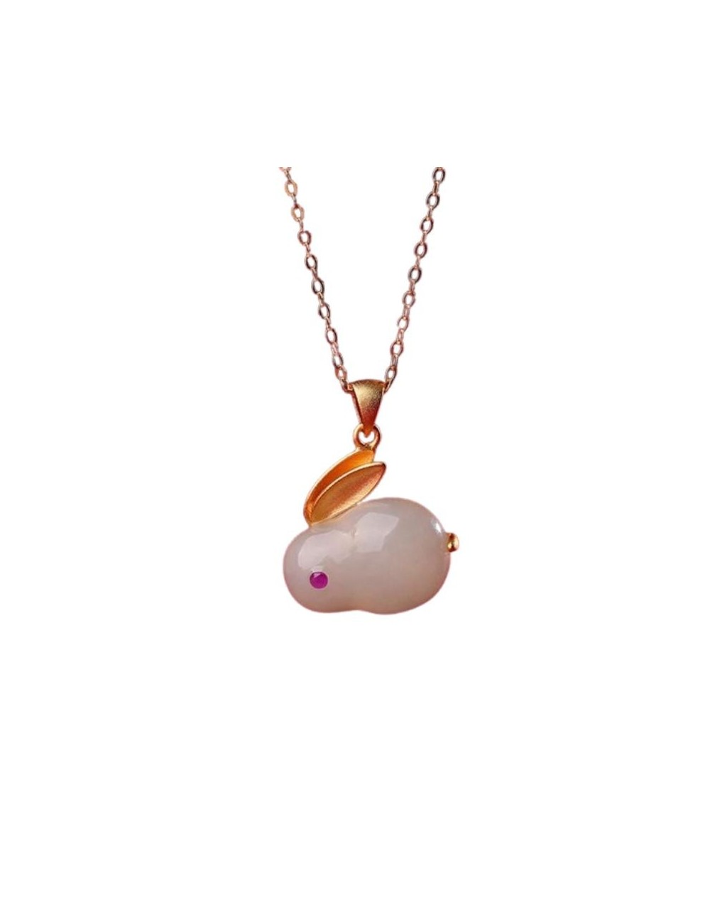 Danmei Aretes Conejo de recina Baño con Oro Collar