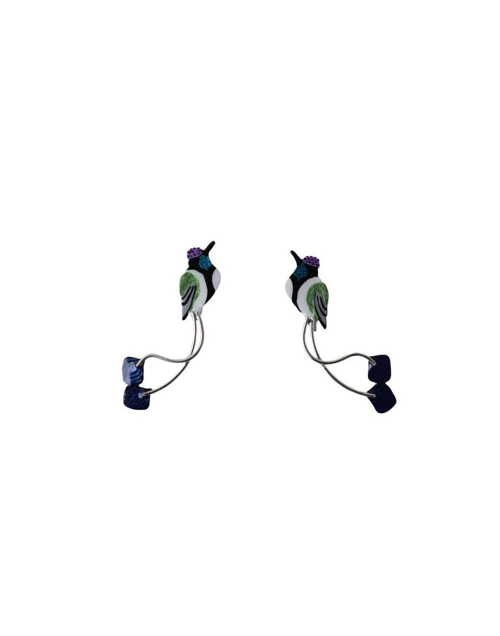 Aretes en plata 950 – Colibrí Maravilloso | Tierra de Conejos