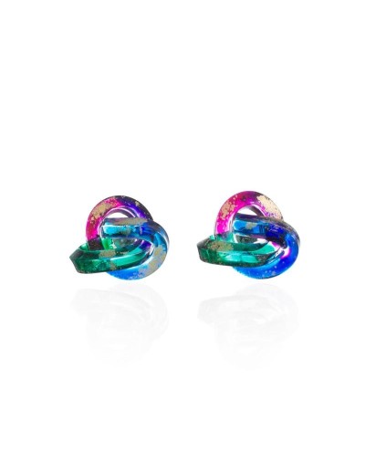 topos infinito aretes acrilico recuperado multicolor fernanda arias joyas