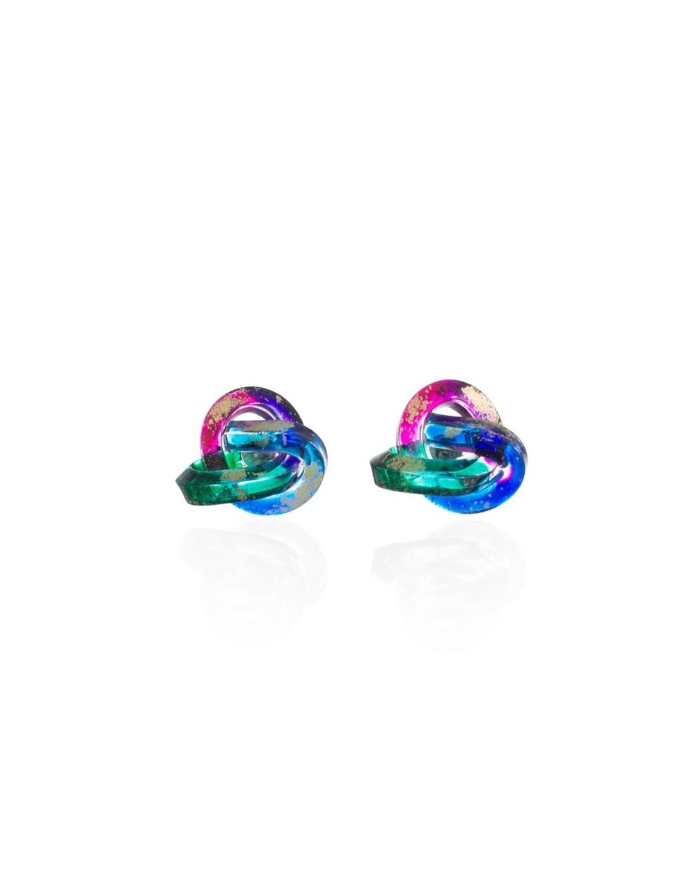 topos infinito aretes acrilico recuperado multicolor fernanda arias joyas