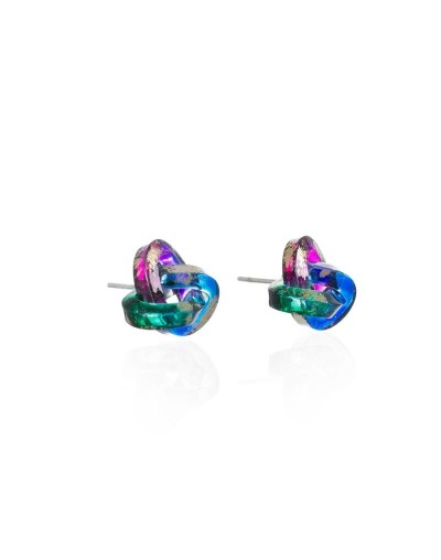 topos infinito aretes acrilico recuperado multicolor fernanda arias joyas