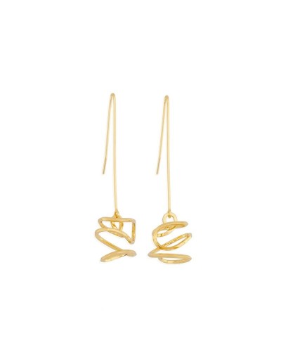 Aretes Curva Dorado