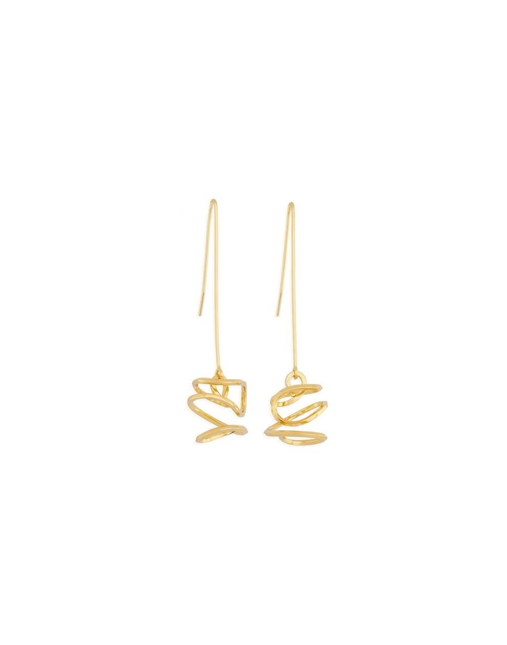 Aretes Curva Dorado