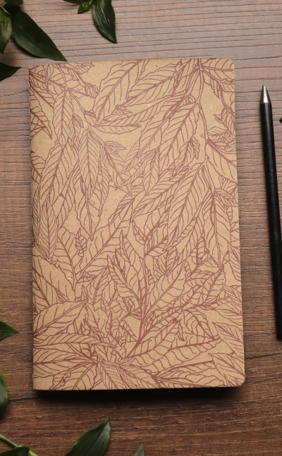 Cuaderno papel ecológico ilustración árbol Abarco