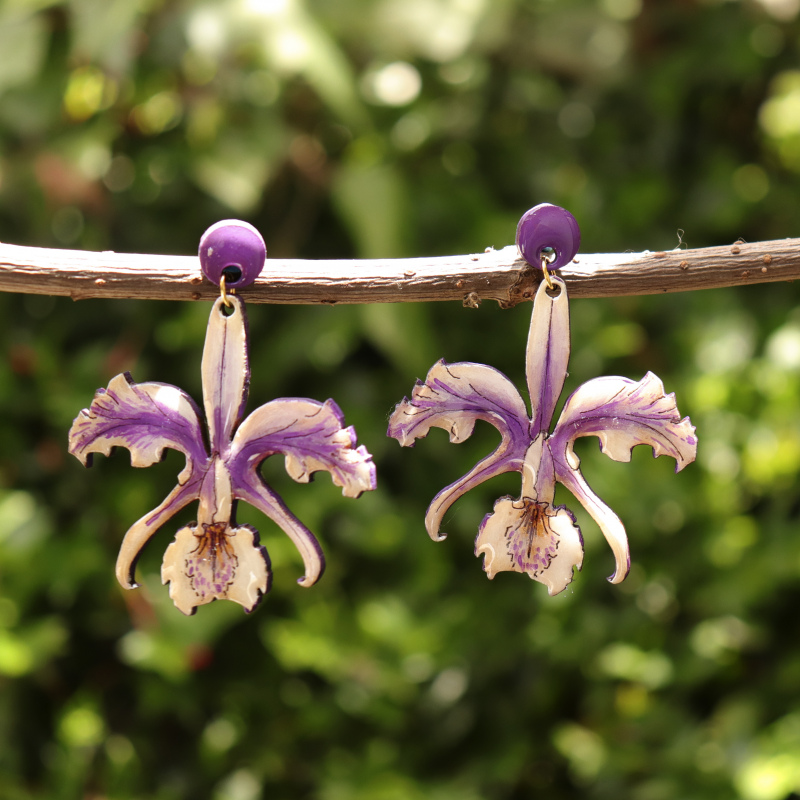 Aretes Orquídeas 