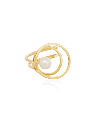 Anillo Mar Perla Dorado
