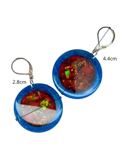 Aretes Círculo con Papel Oro - Plata 925 | Mujerón ON!