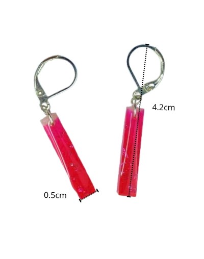 Aretes Rosa Brillantes - Efecto Neón | Plata 925 | Mujerón ON!