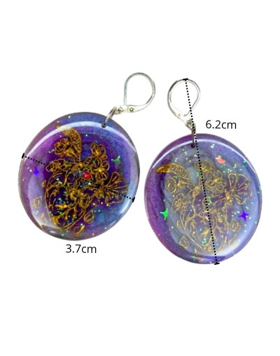 Aretes Corazón Biológico - Grabado con Flores | Plata 925 | Mujerón ON!