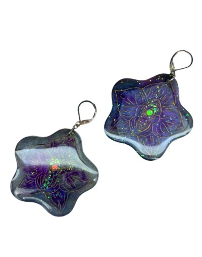 Aretes Mapa De Orquídea