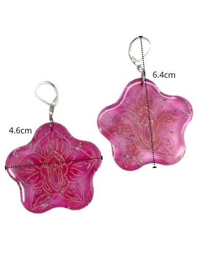 Aretes Flor de Orquídea - Grabado y Brillos | Plata 925 | Mujerón ON!