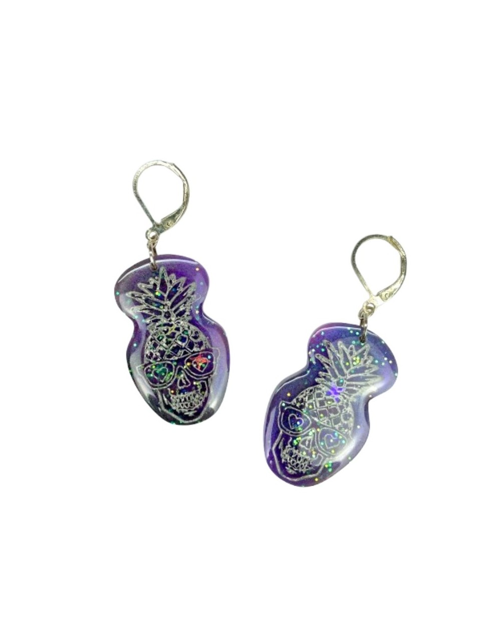 Aretes Calavera Piña - Diseño Divertido | Plata 925 | Mujerón ON!
