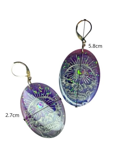 Aretes Calavera Iluminada - Estilo Boho | Plata 925 | Mujerón ON!