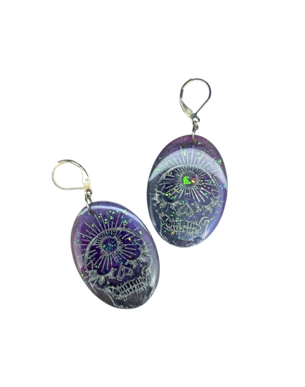 Aretes Calavera Iluminada - Estilo Boho | Plata 925 | Mujerón ON!