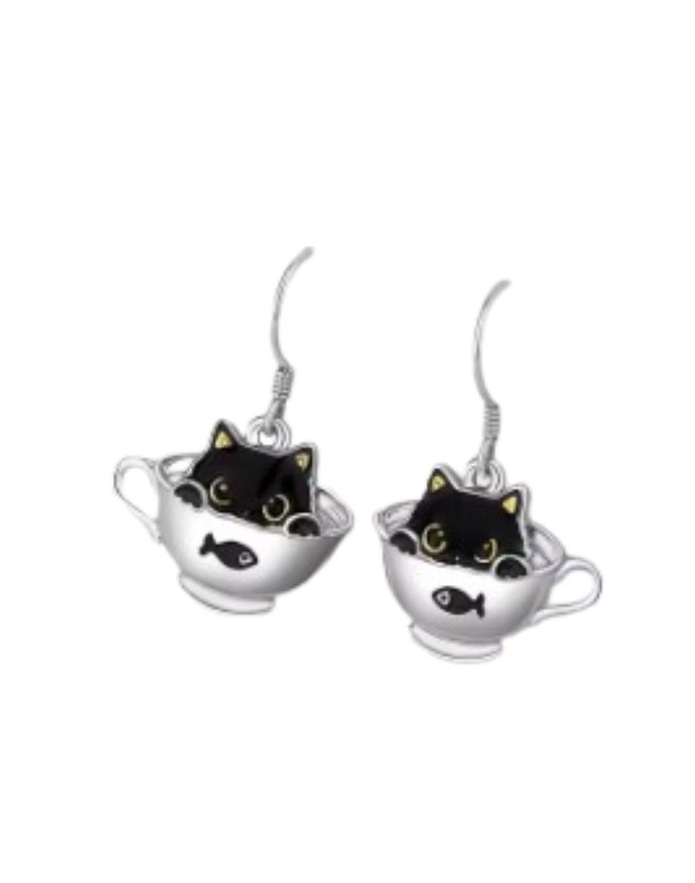Aretes Taza De Gato
