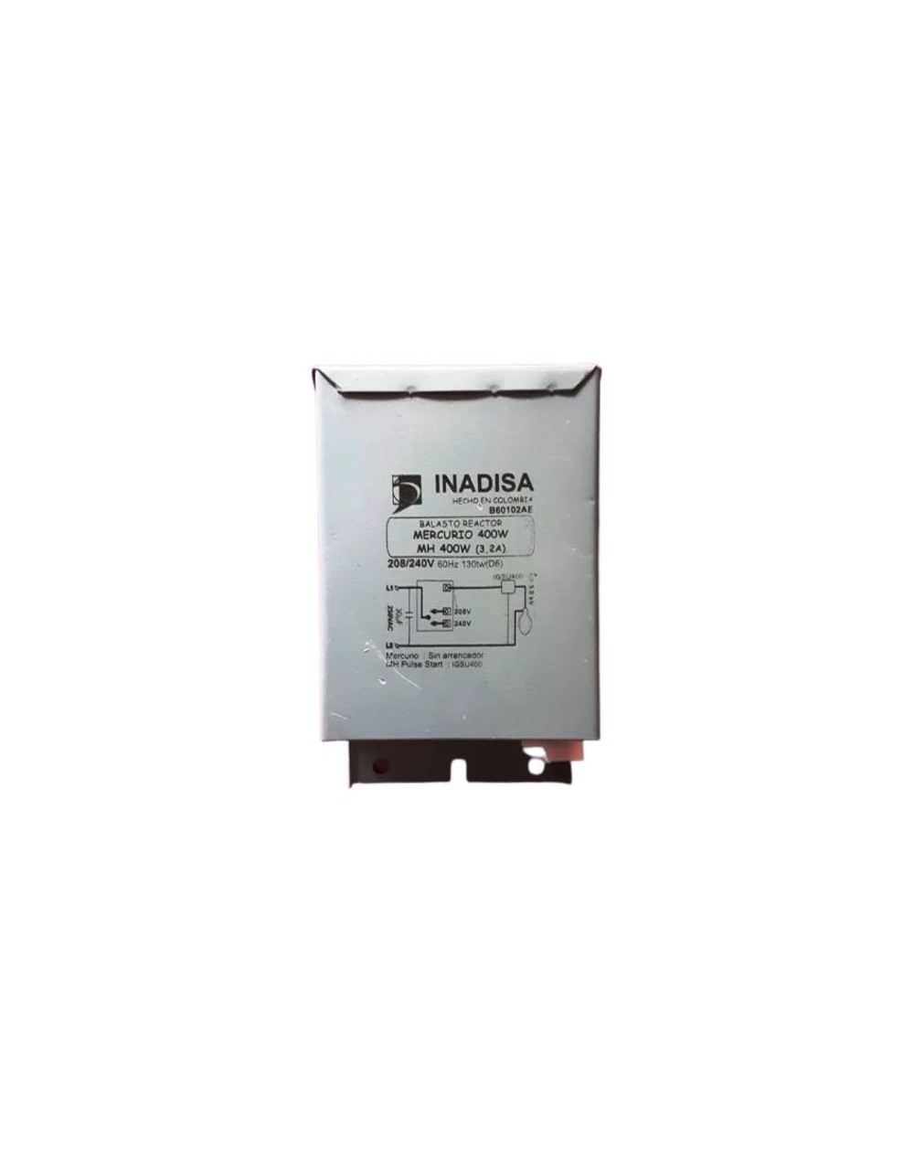 Balasto Metalhar/Mercurio 400W 208/220V